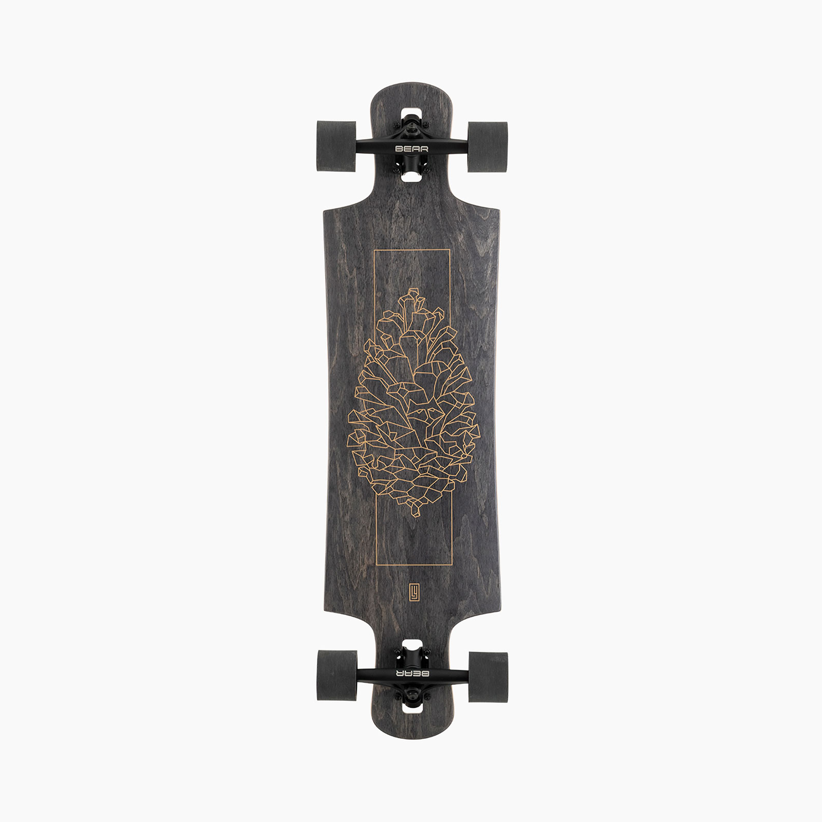 120CP-FRDHPNCBK-Drop_Hammer_Black_Pinecone_Complete-Longboard-Boards-Face-Web