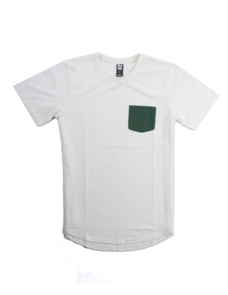 Pocket Tee - White / Green